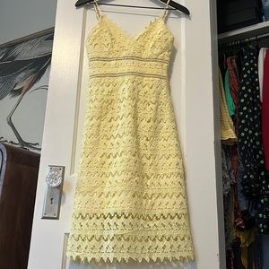 NWT Yellow Lace MIDI dress